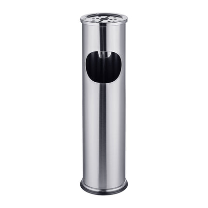 Standing Ashtray with 8L Bin – Stainless Steel