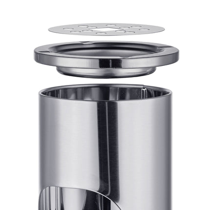 Standing Ashtray with 8L Bin – Stainless Steel