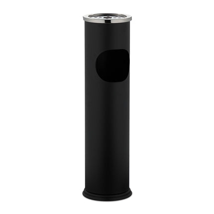 Standing Ashtray with Waste Bin, 56 cm, Black