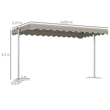 Garden awning 4.02x2.27m, Rotating roof, Sun protection