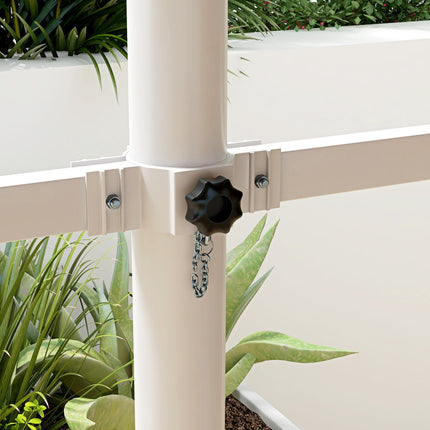 Standing patio awning 4.5x3.4m, Hand crank, Sun protection