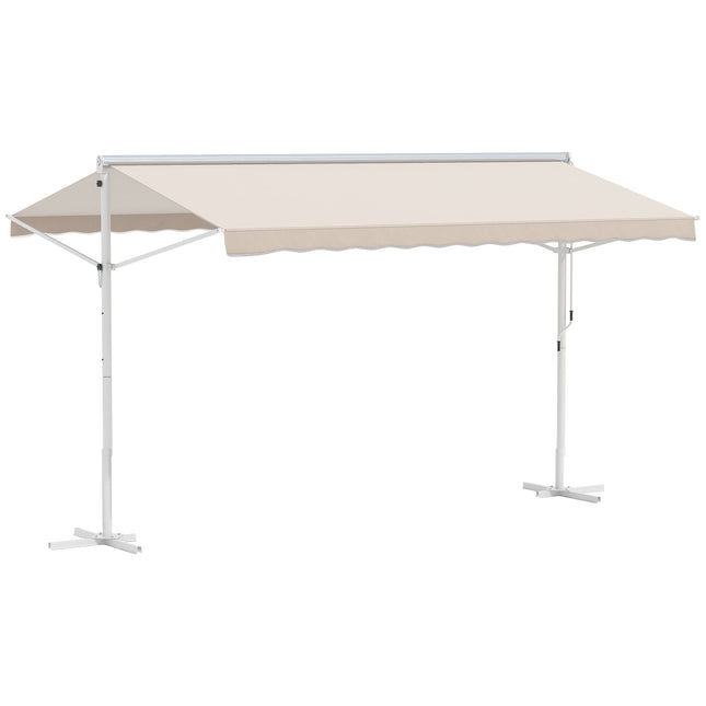 Folding garden awning 4x3M Beige - Sun and weather protection