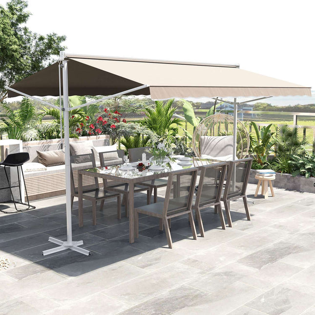 Folding garden awning 4x3M Beige - Sun and weather protection
