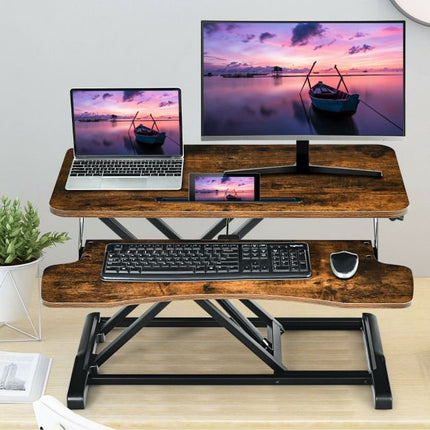 Standing Desk Converter, Gas Spring, Keyboard Tray, Tablet Holder