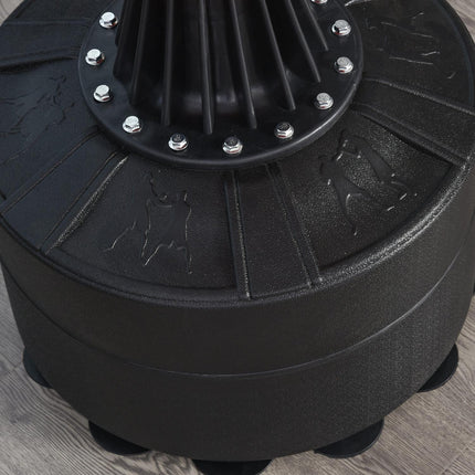 Standing punching bag with accessories, adjustable height