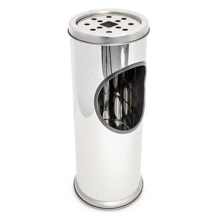 Standing ashtray in stainless steel 37.5 cm