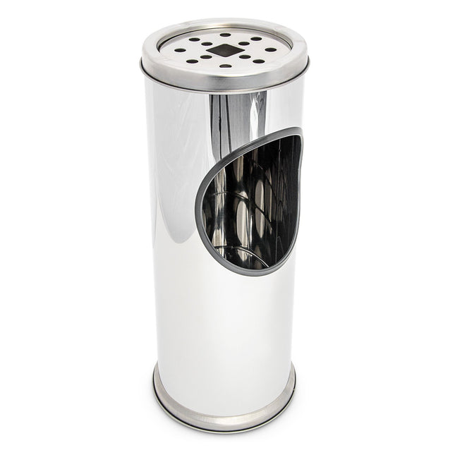 Standing ashtray in stainless steel 37.5 cm