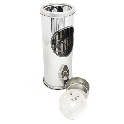 Standing ashtray in stainless steel 37.5 cm