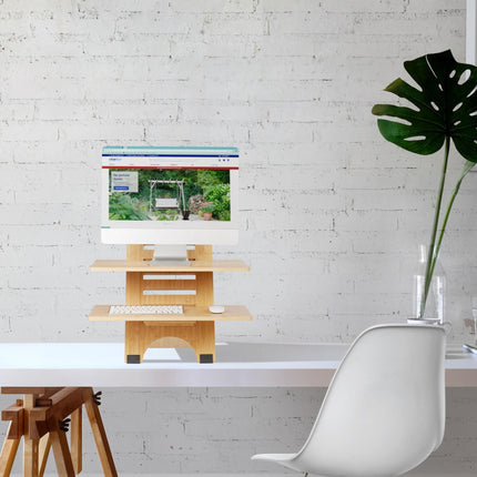 Standing bamboo desk top