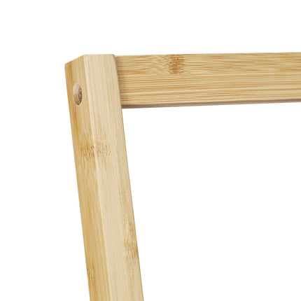 Standing bamboo towel rail