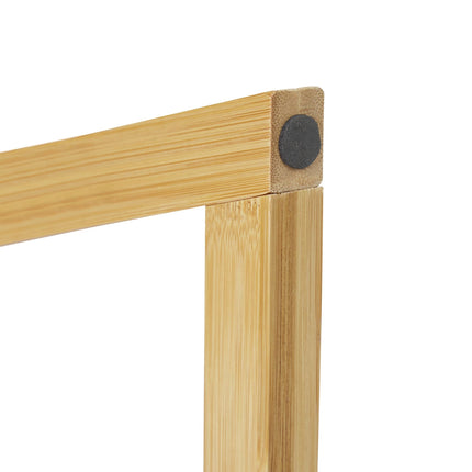 Standing bamboo towel rail