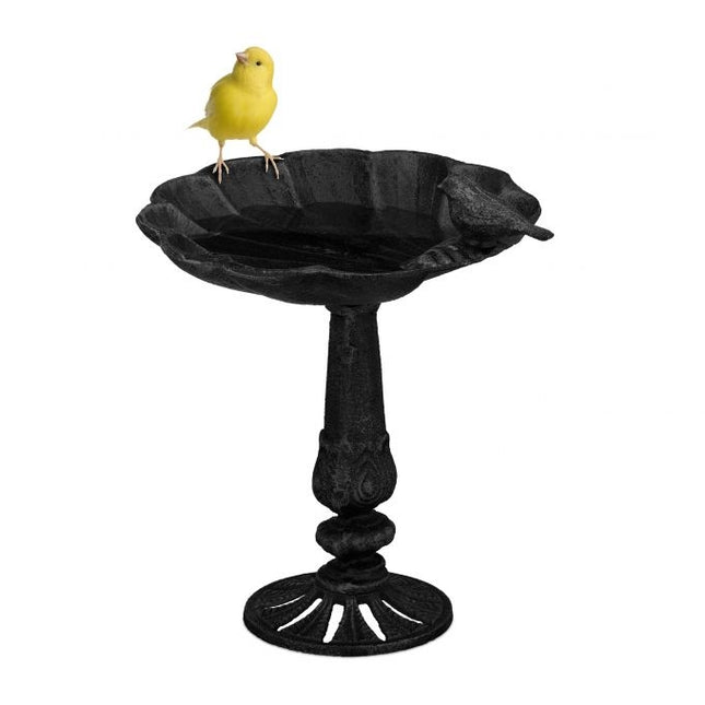 Standing bird bath in cast iron