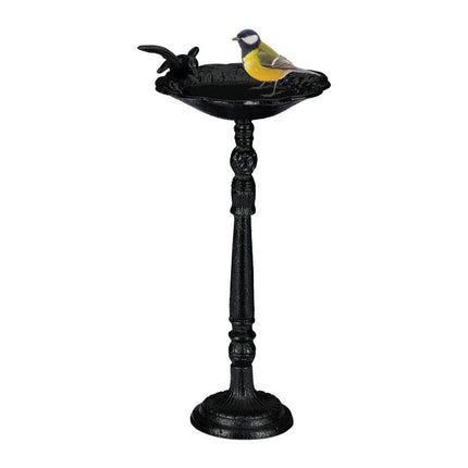 Standing bird bath in cast iron