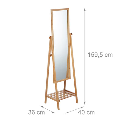 Standing mirror bamboo