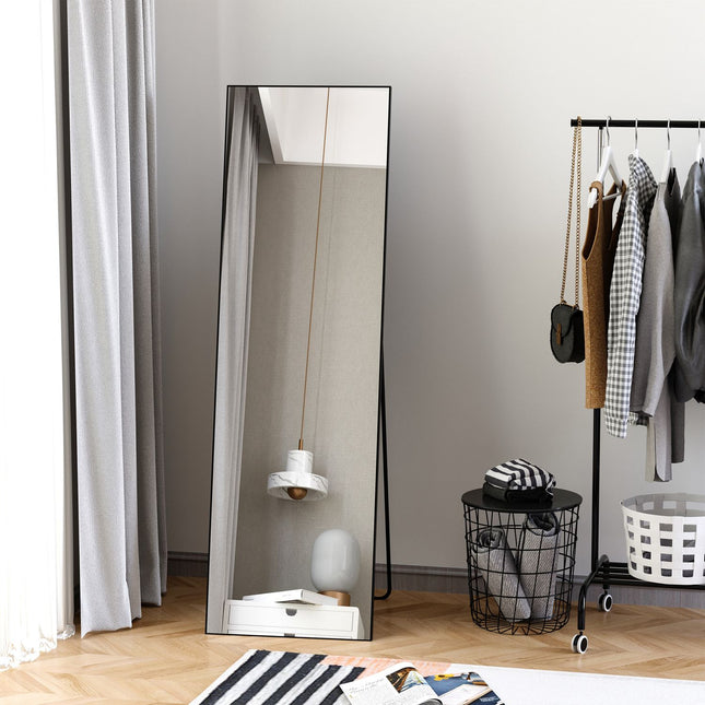 Full length dressing mirror, aluminum frame for bedroom