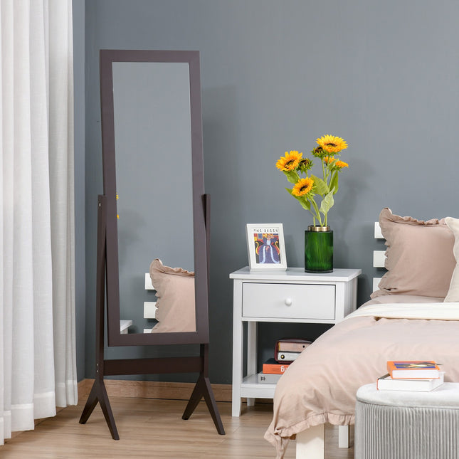 Standing full-length mirror, easy-care MDF, 47x46x148 cm