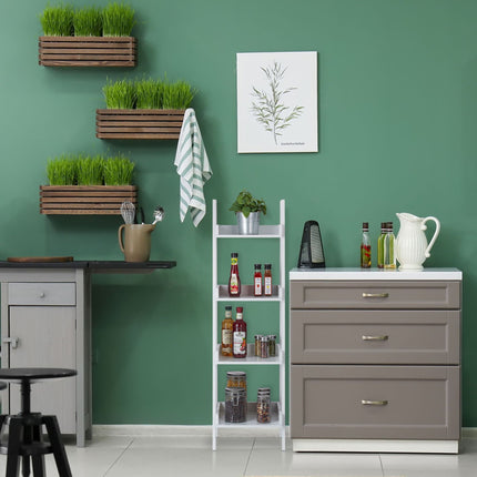 Standing shelf white 4 levels