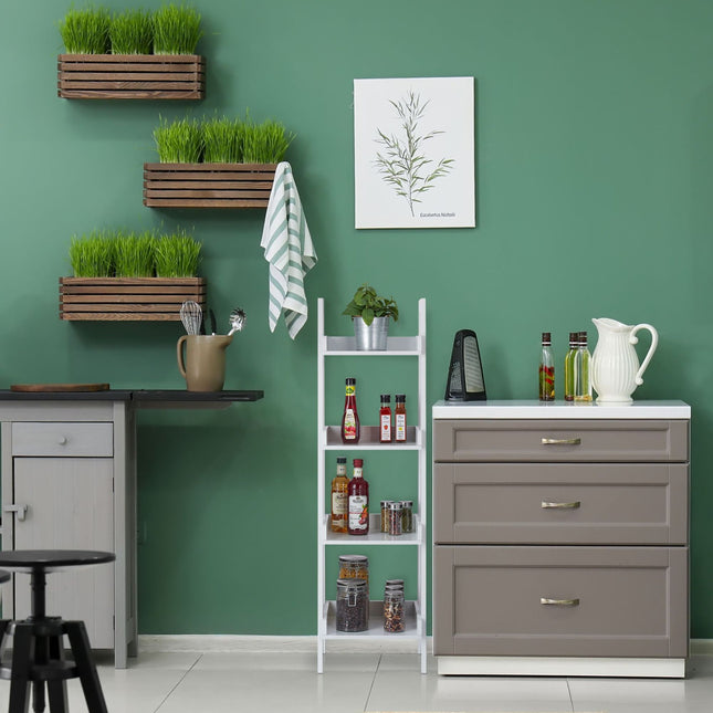 Standing shelf white 4 levels