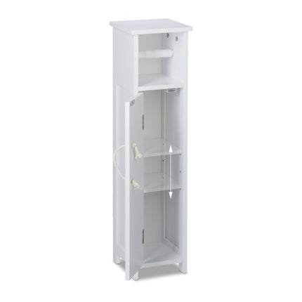 Standing toilet paper holder in white