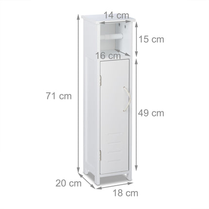 Standing toilet paper holder in white