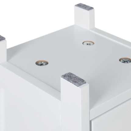 Standing toilet paper holder in white