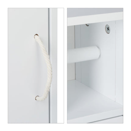 Standing toilet paper holder in white