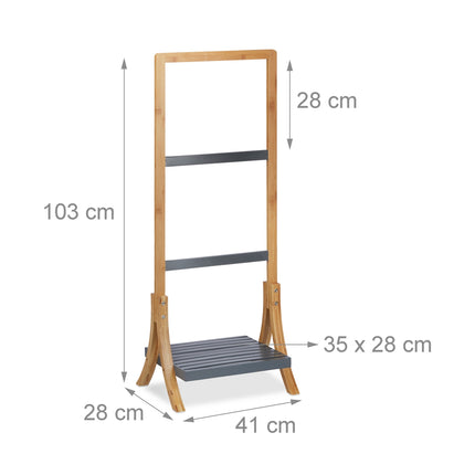 Standing towel rack