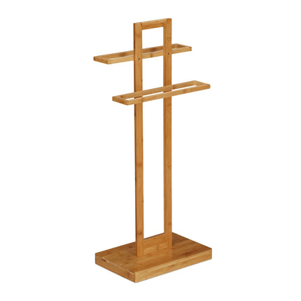 Standing towel rack bamboo