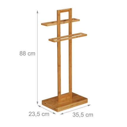 Standing towel rack bamboo