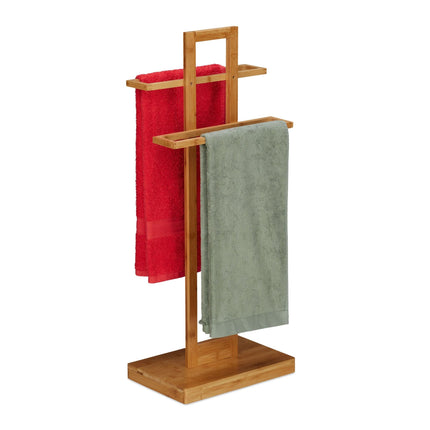 Standing towel rack bamboo