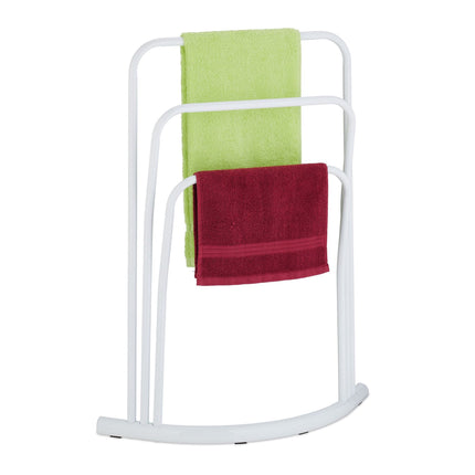 Standing towel rail in white