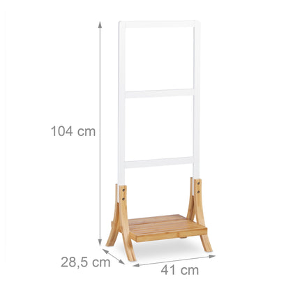 Standing towel rail with three arms