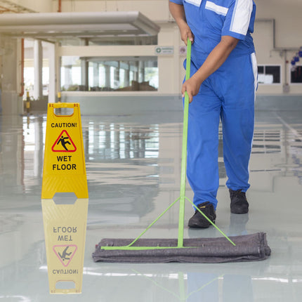 Stand-up display for slip hazard English set of 2
