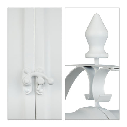 Station clock double-sided in white