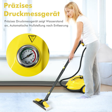 Steam Cleaner 2000W, 1.8L Tank, 13-Piece, Wheeled
