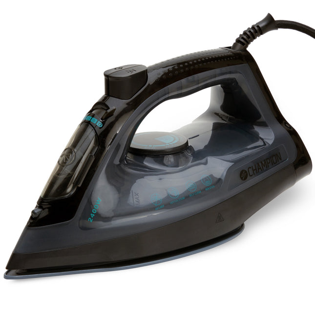 Steam Iron 2400W, Ceramic Soleplate, Auto Shut-Off, Black