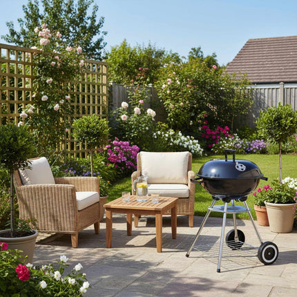 Steel Barbecue with Lid & Shelf