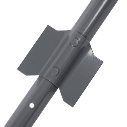Steel Fence Posts with Ground Anchors, 90 cm, Set of 10