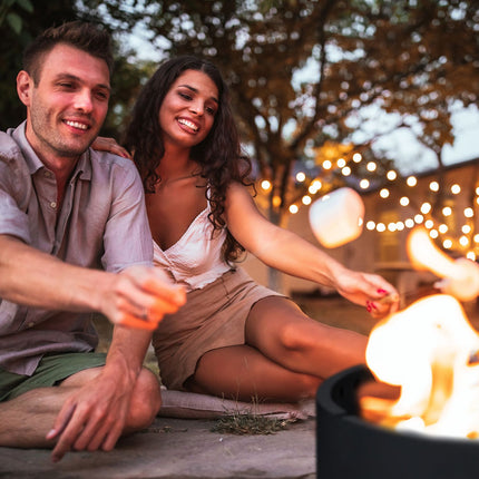 Steel Fire Bowl with Spark Guard and Heat Shield