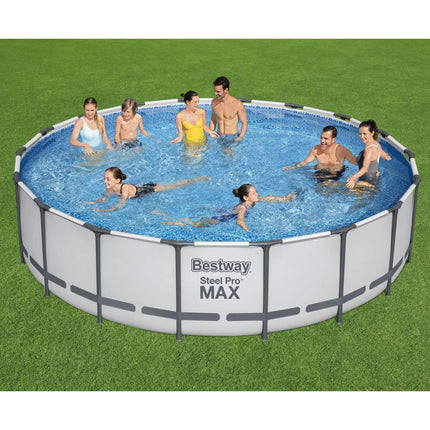 Steel Frame Above Ground Pool, 5.49m x 1.22m, Easy Setup