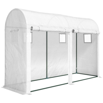 Steel Frame Greenhouse with Windows and Doors, 300x100x200 cm