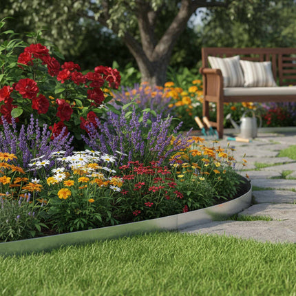 Steel Garden Bed Edging – Flexible, Weed Barrier