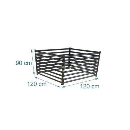 Steel Garden Composter, Open Slatted Design, Easy Assembly