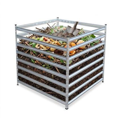 Steel Garden Composter, Open Slatted Design, Easy Assembly