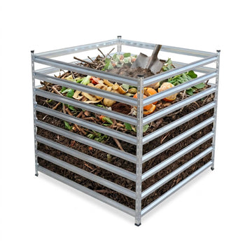 Steel Garden Composter, Open Slatted Design, Easy Assembly