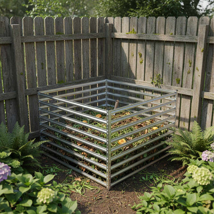 Steel Garden Composter, Open Slatted Design, Easy Assembly