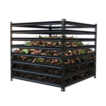 Steel Garden Composter, Open Slatted Design, Easy Assembly