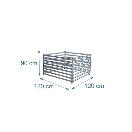 Steel Garden Composter, Open Slatted Design, Easy Assembly