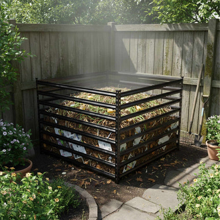 Steel Garden Composter, Open Slatted Design, Easy Assembly