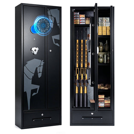 Steel Gun Cabinet with Electronic Lock, Dual Alarm